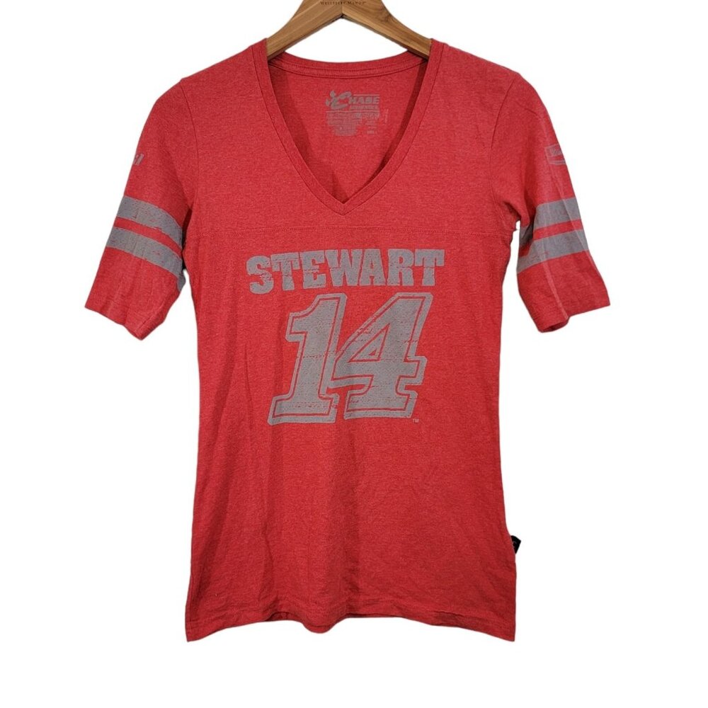 NASCAR Tony Stewart T-Shirt Chase Authentic Red Tony Stewart #14 Womens‎ Small